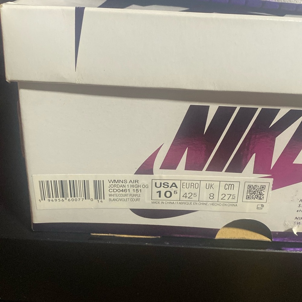 Court Purple Jordan 1 High